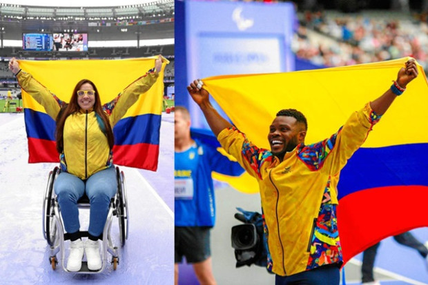 Destacada participación la que han tenido nuestros paratletas en los Juegos Paralímpicos París 2024. Ayer ganaron medallas de oro José Gregorio Lemos en lanzamiento de jabalina clase F38 y Erica María Castaño en lanzamiento de disco F55. Estos campeones paralímpicos se suman a una medalla de plata, la de Nelson Crispín 200 m natación. Carlos Daniel Serrano obtuvo el metal de bronce en natación 100 metros pecho SB8. Destacada participación la que han tenido nuestros paratletas en los Juegos Paralímpicos París 2024. Ayer ganaron medallas de oro José Gregorio Lemos en lanzamiento de jabalina clase F38 y Erica María Castaño en lanzamiento de disco F55. Estos campeones paralímpicos se suman a una medalla de plata, la de Nelson Crispín 200 m natación. Carlos Daniel Serrano obtuvo el metal de bronce en natación 100 metros pecho SB8.
