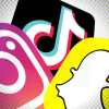 Logos de Tiktok, Instagram y Snapchat
