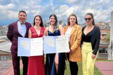 Foto | Cortesía | LA PATRIA Fernando Giraldo Herrera, María Camila Molina López, Valentina Giraldo Molina, Diana Molina López y Verónica Molina López