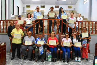 Grupo de líderes reconocidos.