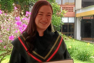 Foto | Cortesía | LA PATRIA La psicóloga Laura Manuela Mozo Vélez recibió su título de Magister en Pedagogía y Desarrollo Humano de la Universidad Católica de Pereira.