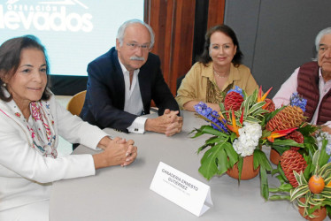 Foto | Darío Augusto Cardona | LA PATRIA María Mercedes Londoño de Gutiérrez, Julián Gutiérrez, Hílda Salazar de Gutiérrez y Jorge Gutiérrez.
