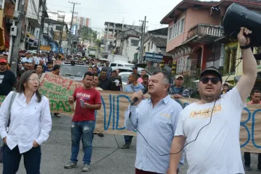 La movilización se inició a las 9:00 de la mañana en Liborio. 