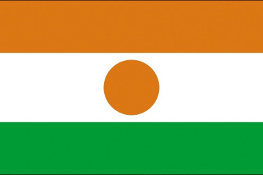 Bandera de Níger, país ubicado en el África occidental.