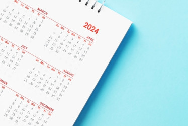 Imagen de un calendario del 2024
