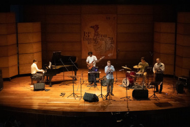 Presentación en el auditorio de la Universidad Nacional, sede Manizales, de la banda de la Universidad de Alabama (Estados Unidos) durante la pasada edición del Festival Colombo Jazz.
