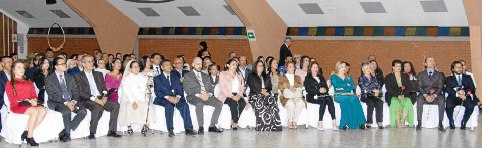 Ceremonia de los mejores maestros de los colegios católicos de Manizales.