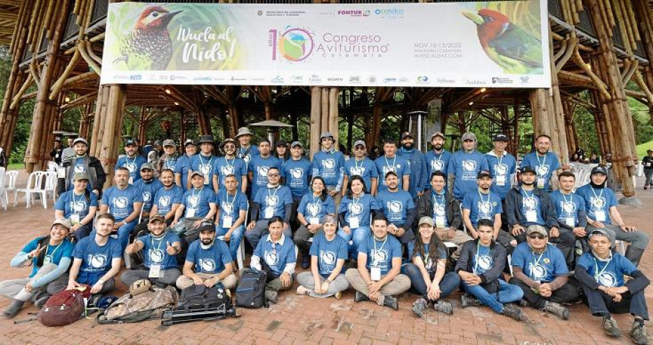 El grupo de guías del Décimo Congreso de Aviturismo.