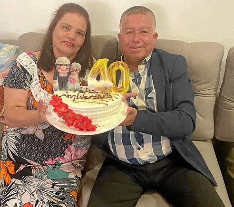 Foto | Henry Giraldo | LA PATRIA Olga Marina López Gallego y Gilberto Vargas Giraldo conmemoraron un año más de casados. Por tal motivo lo celebraron con una eucaristía en Manzanares a la que asistieron familiares y amigos.