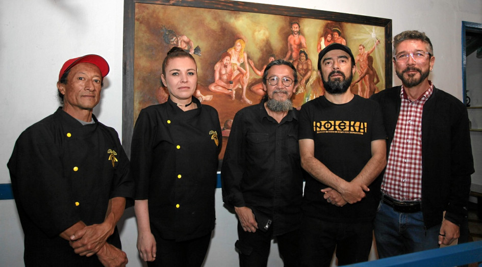 Fredy Carvajal, Lina Molano, César Peláez, Jhon Jairo Buitrago y Carlos Molano.