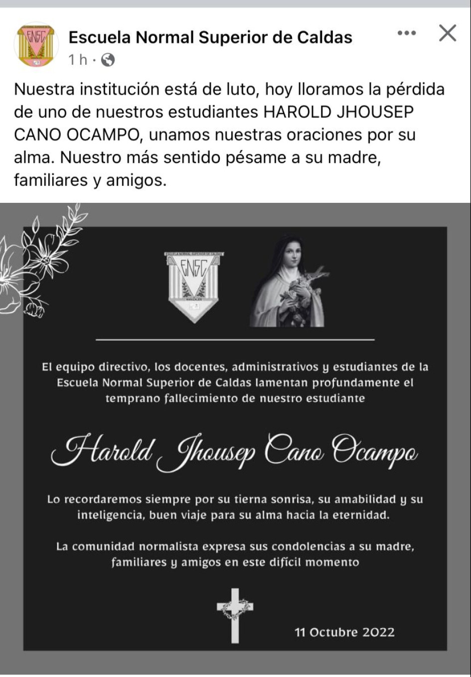 El colegio lamentó el hecho. El colegio lamentó el hecho.