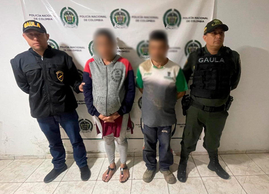 La pareja detenida La pareja detenida