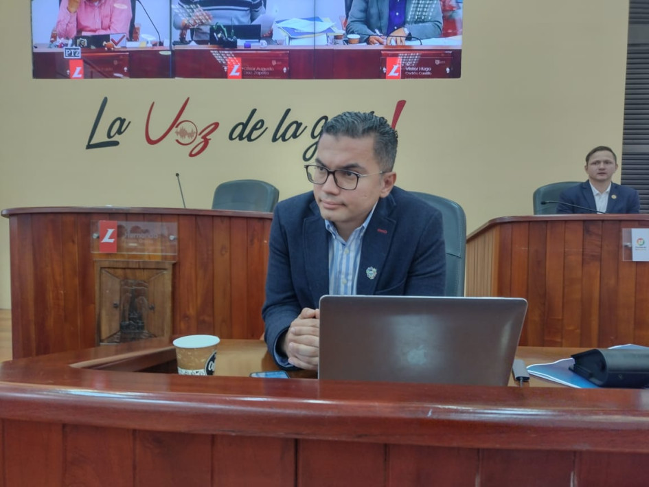 Foto / Archivo / La Patria John Alexánder Alzate, exsecretario de Hacienda, en el presentación del presupuesto 2023. Foto / Archivo / La Patria John Alexánder Alzate, exsecretario de Hacienda, en el presentación del presupuesto 2023.