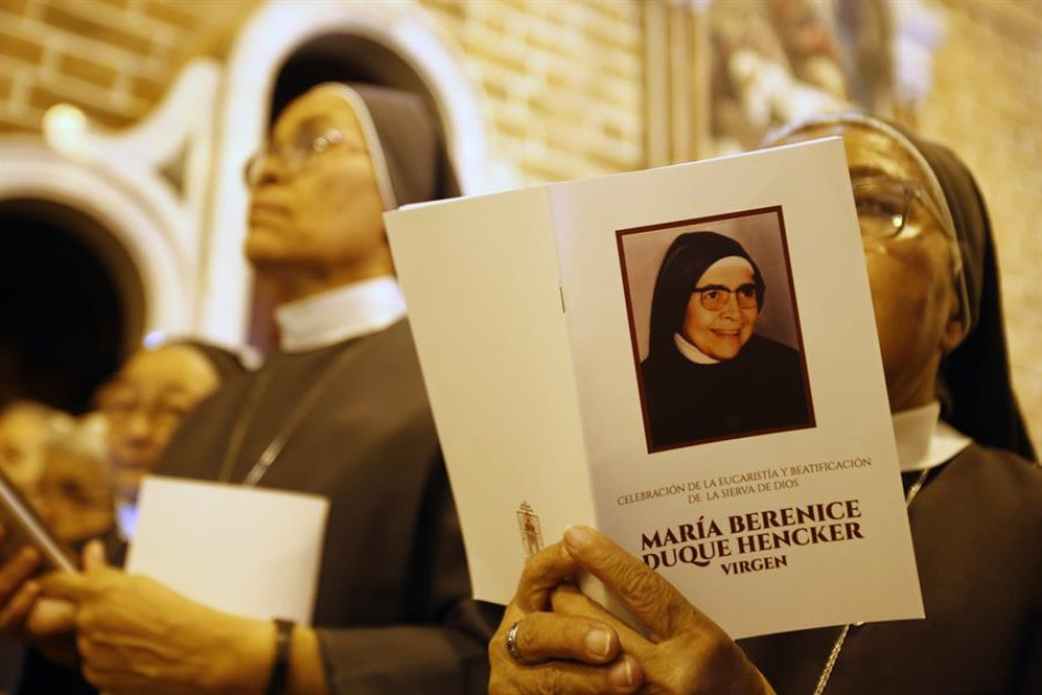 El papa Francisco elogió la labor de la beata colombiana María Berenice El papa Francisco elogió la labor de la beata colombiana María Berenice