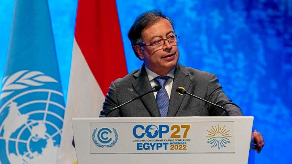 Gustavo Petro, presidente de Colombia, durante su intervención en la COP27. Gustavo Petro, presidente de Colombia, durante su intervención en la COP27.