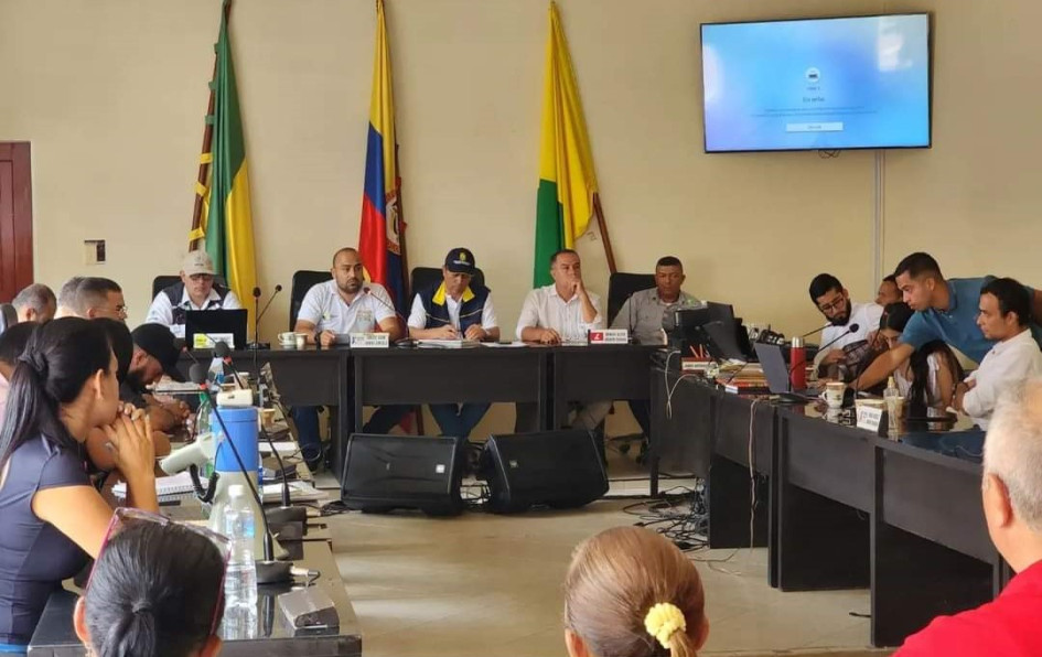 reunión con la UNGRD en el Concejo de Supía