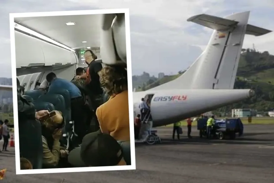 Pasajero agredió a tripulante de cabina de Easyfly en vuelo Manizales-Bogotá Pasajero agredió a tripulante de cabina de Easyfly en vuelo Manizales-Bogotá