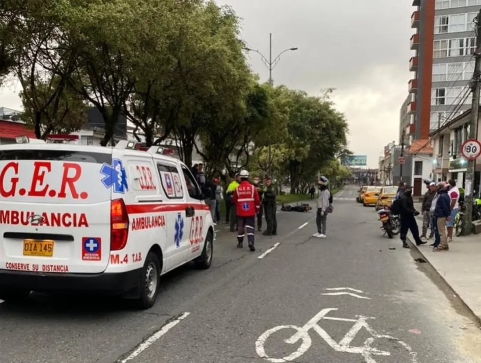 Accidente en la Avenida Santander.