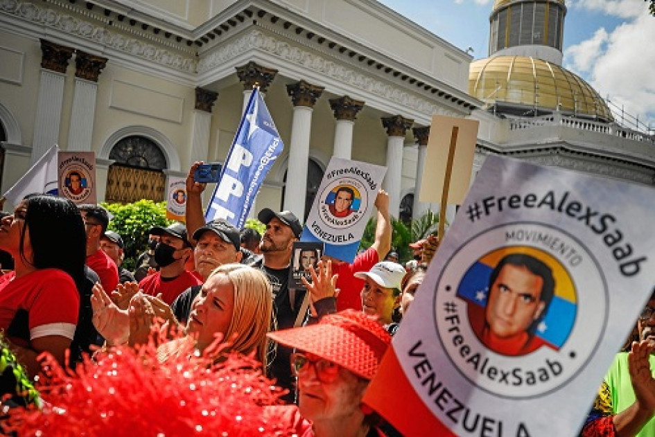 Foto / EFE / LA PATRIA Chavistas insisten en estatus diplomático de Álex Saab y piden su excarcelación. Foto / EFE / LA PATRIA Chavistas insisten en estatus diplomático de Álex Saab y piden su excarcelación.