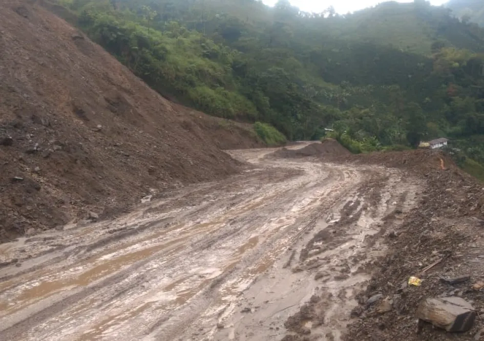 Este es el sector Buenavista, en donde se presentará el cierre de la vía. Este es el sector Buenavista, en donde se presentará el cierre de la vía.