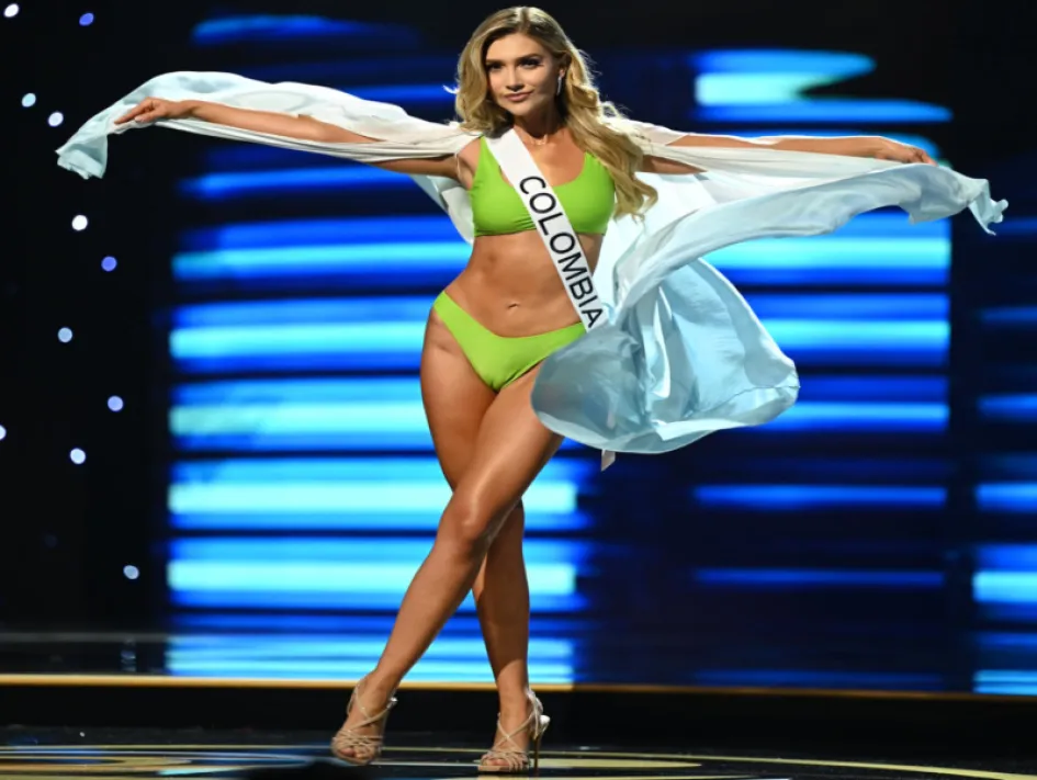 Fotografía cedida por Miss Universo donde aparece la Miss Universo Colombia 2022, María Fernanda Aristizabal, mientras desfila en el escenario con un traje de baño de Jacqueline Aguilera, durante la 71.ª Competencia Preliminar de este concurso de belleza la noche del 11 de enero de 2023, en el Ernest N. Morial Convention Center en Nueva Orleans, Luisiana (EE.UU.). Fotografía cedida por Miss Universo donde aparece la Miss Universo Colombia 2022, María Fernanda Aristizabal, mientras desfila en el escenario con un traje de baño de Jacqueline Aguilera, durante la 71.ª Competencia Preliminar de este concurso de belleza la noche del 11 de enero de 2023, en el Ernest N. Morial Convention Center en Nueva Orleans, Luisiana (EE.UU.).