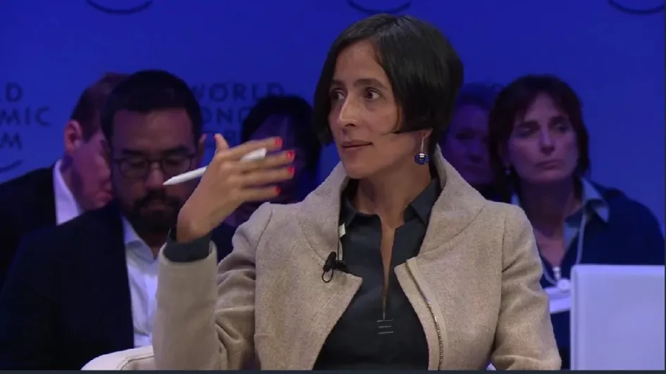 Susana Muhamad en Davos. Susana Muhamad en Davos.