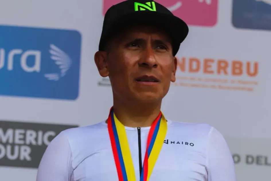 Nairo Quintana corría con el Arkéa-Samsic cuando salió positivo por tramadol. En los Nacionales de Ruta, en Bucaramanga, vistió su propia marca y ganó medalla de bronce. 