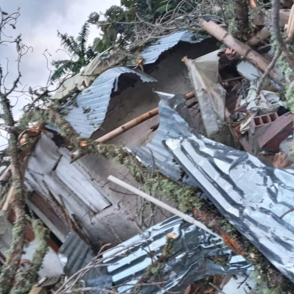 La vivienda colapsada. La vivienda colapsada.