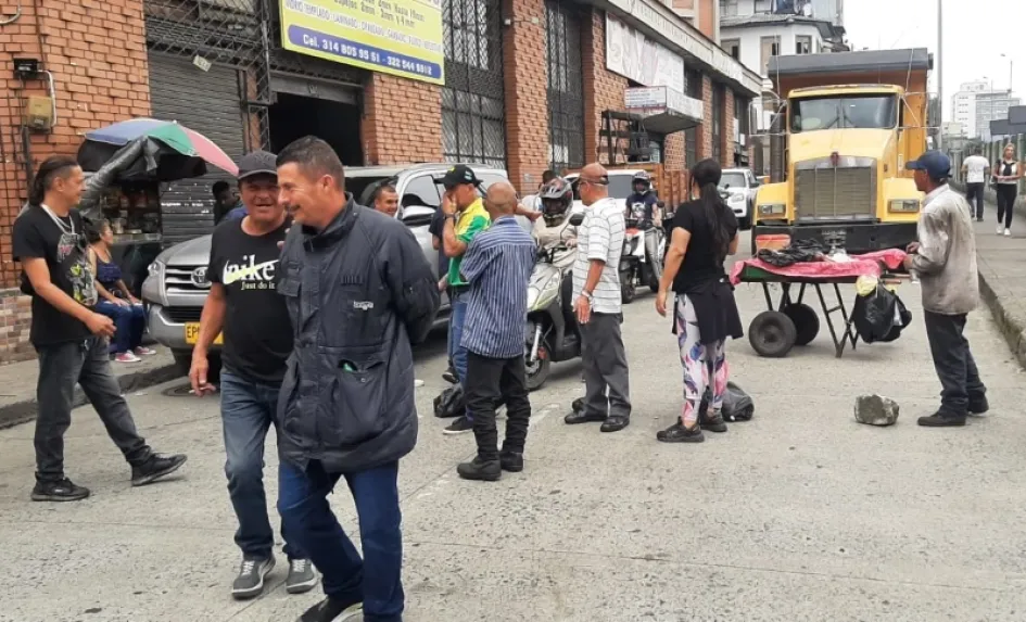Este es el cierre que realizan los comerciantes de Liborio. Este es el cierre que realizan los comerciantes de Liborio.