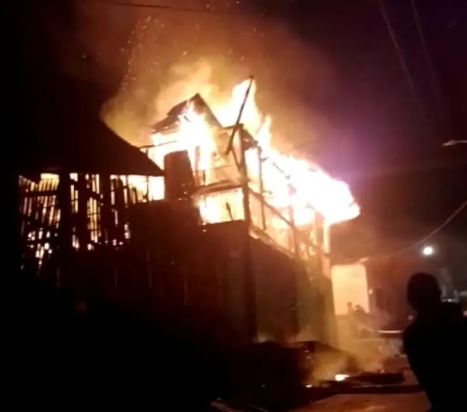 Así fue el incendio en Belalcázar. Así fue el incendio en Belalcázar.