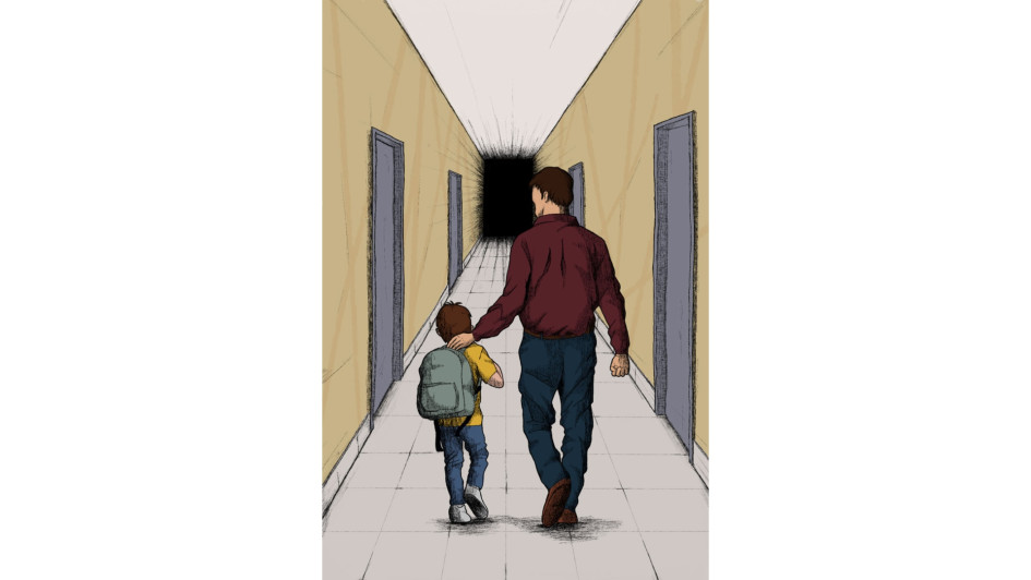 Ilustración sobre el acoso a menores de edad. Ilustración sobre el acoso a menores de edad.