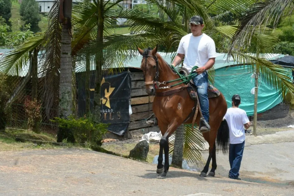 Byron Angarita en el entrenamiento del viernes con Astronómica del Astro antes de la competencia.