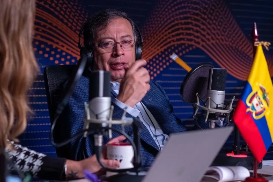 El presidente, Gustavo Petro, esta lunes durante la entrevista en Colombia Hoy Radio. El presidente, Gustavo Petro, esta lunes durante la entrevista en Colombia Hoy Radio.