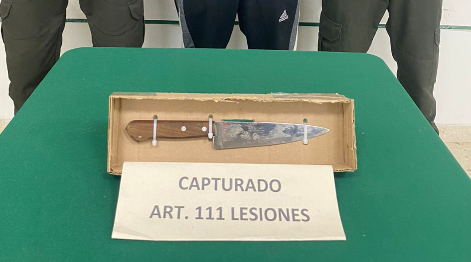El arma usada para atacar al minero. El arma usada para atacar al minero.