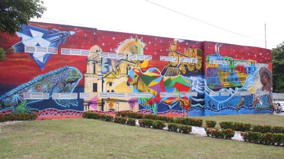Mural ubicado en la entrada al municipio de La Dorada. Mural ubicado en la entrada al municipio de La Dorada.