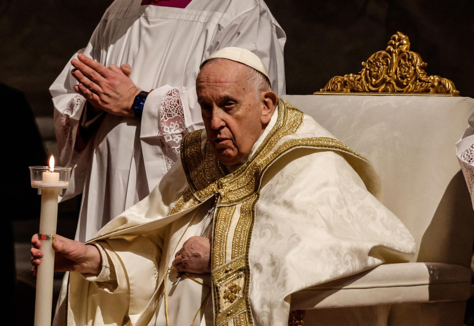 El papa Francisco preside la misa de Vigilia Pascual en la Basílica de San Pedro en Ciudad del Vaticano. El papa Francisco preside la misa de Vigilia Pascual en la Basílica de San Pedro en Ciudad del Vaticano.