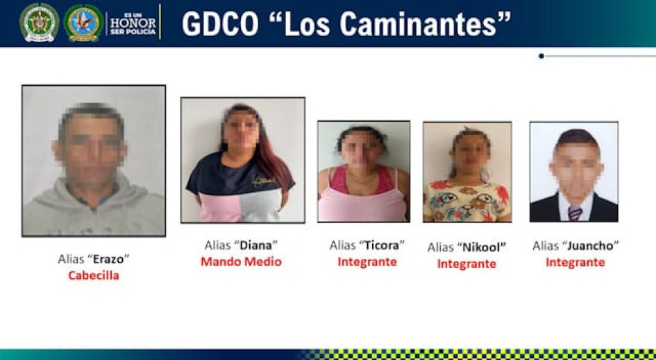 Los Caminantes buscaron víctimas en Caldas. Los Caminantes buscaron víctimas en Caldas.