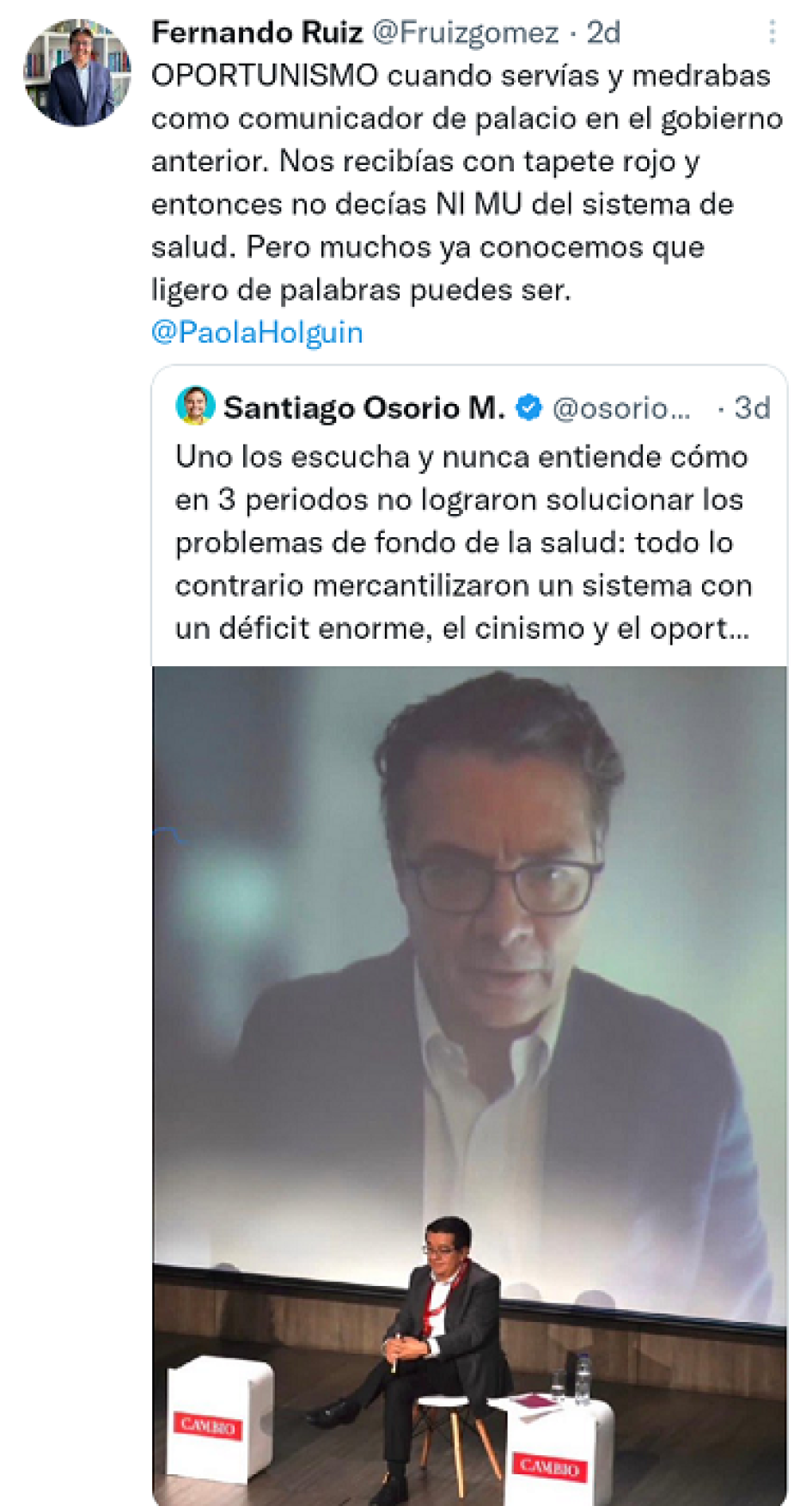 “Ligero de palabras” Foto|Tomada de Twitter|LA PATRIA