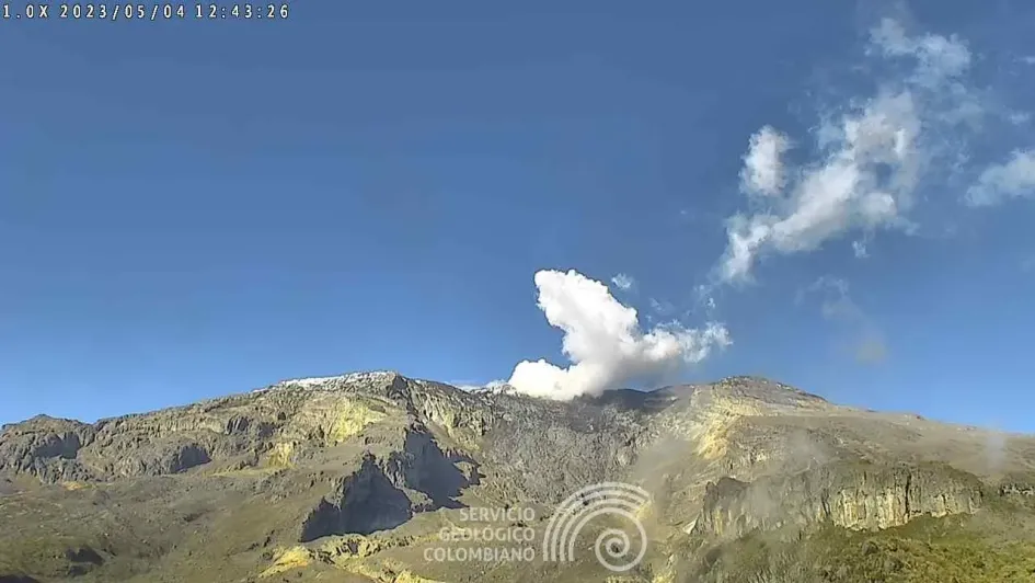 Volcán Nevado del Ruiz, 4 de mayo del 2023 Volcán Nevado del Ruiz, 4 de mayo del 2023