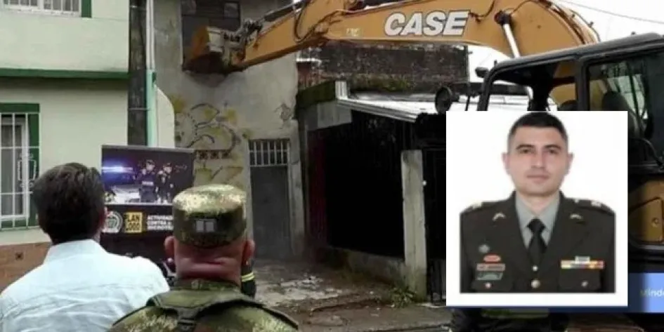 La casa demolida en Pereira. La casa demolida en Pereira.
