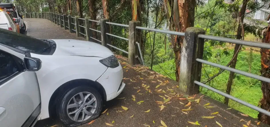 El choque del vehículo en la avenida Alberto Mendoza este miércoles. El choque del vehículo en la avenida Alberto Mendoza este miércoles.
