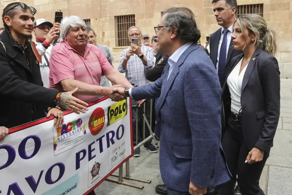 Gustavo Petro. Gustavo Petro en Salamanca, España.