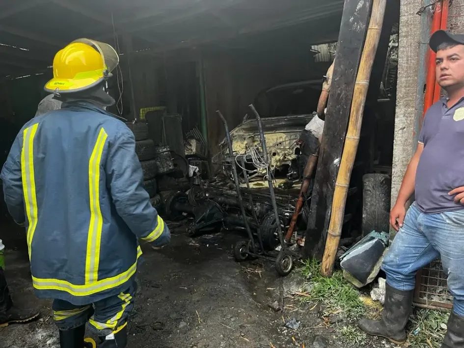 El sitio del incendio en Santa Elena, Marquetalia El sitio del incendio en Santa Elena, Marquetalia