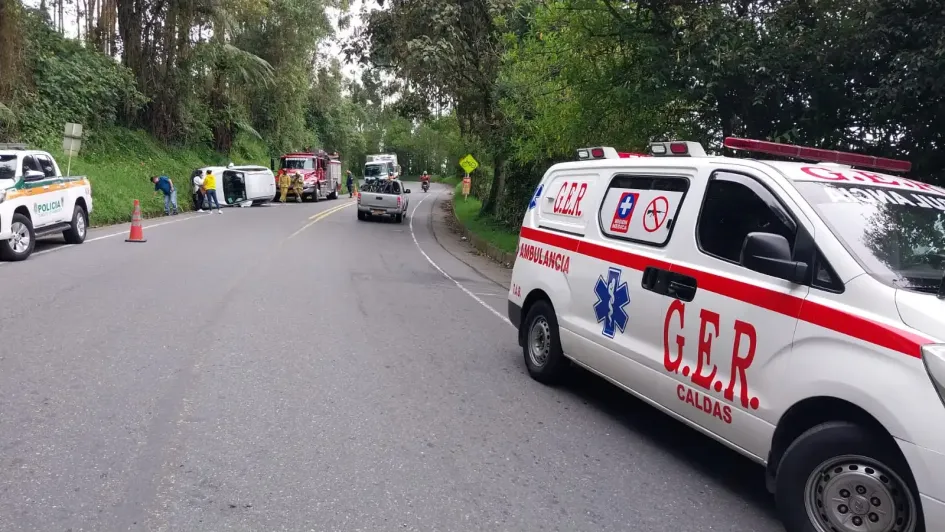 Sitio del accidente en la vía Manizales-Alto de Letras. Sitio del accidente en la vía Manizales-Alto de Letras.