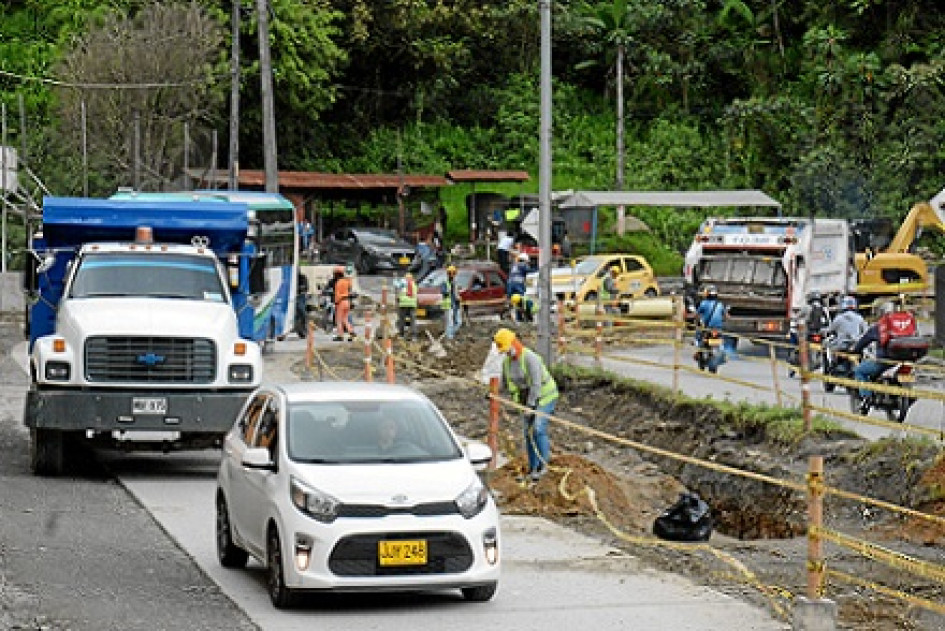 Así lucen las obras en Los Cedros. Así lucen las obras en Los Cedros.