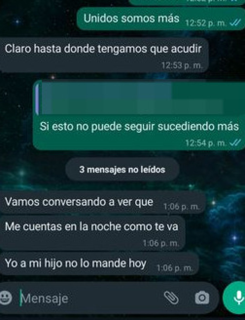 Diálogo entre madres.