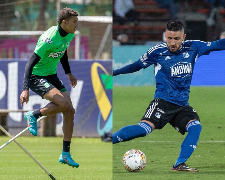 El marmateño Nelson Deossa, de Atlético Nacional (izquierda), y el manizaleño Israel Alba, de Millonarios, son la cuota caldense en la final de la Liga BetPlay Dimayor I 2023. El marmateño Nelson Deossa, de Atlético Nacional (izquierda), y el manizaleño Israel Alba, de Millonarios, son la cuota caldense en la final de la Liga BetPlay Dimayor I 2023.