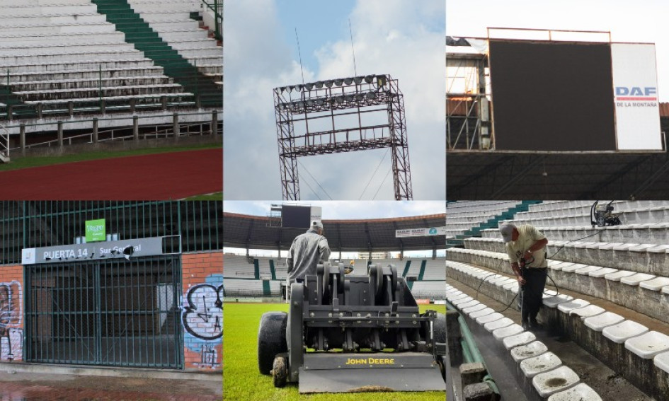Problemas de mantenimiento en silletería, cancha, iluminación y marcadores electrónicos generan incomodidad en la hinchada del Once Caldas. Problemas de mantenimiento en silletería, cancha, iluminación y marcadores electrónicos generan incomodidad en la hinchada del Once Caldas.