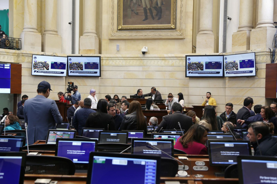 Foto / Cortesía del Congreso de la República / LA PATRIA Sesión en el Senado. Foto / Cortesía del Congreso de la República / LA PATRIA Sesión en el Senado.