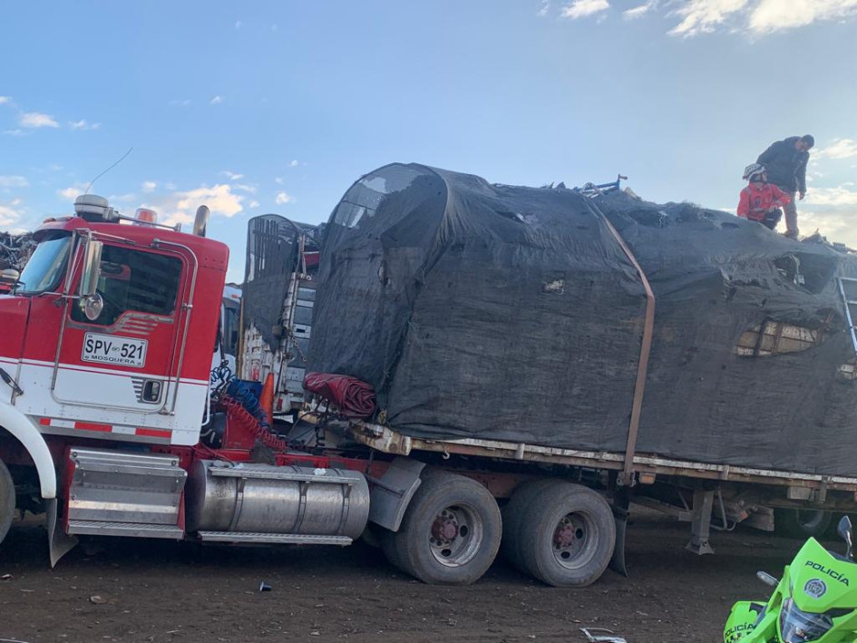 El hallazgo se dio durante el proceso de descarga de chatarra en la empresa Ternium, en la vía hacia la vereda Gallinazo de Villamaría (Caldas). El hallazgo se dio durante el proceso de descarga de chatarra en la empresa Ternium, en la vía hacia la vereda Gallinazo de Villamaría (Caldas).